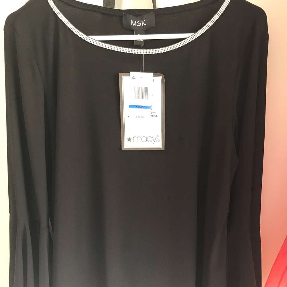 Brand New Black MSK top with rhinestones